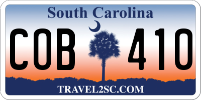 SC license plate COB410