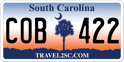 SC license plate COB422