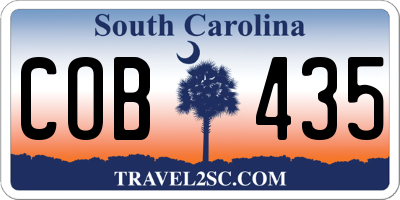 SC license plate COB435