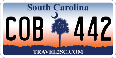 SC license plate COB442