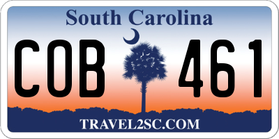 SC license plate COB461