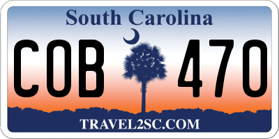 SC license plate COB470