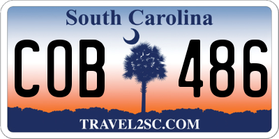 SC license plate COB486