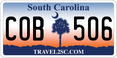 SC license plate COB506