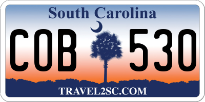 SC license plate COB530