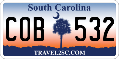 SC license plate COB532