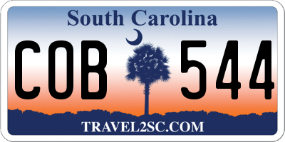 SC license plate COB544