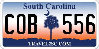 SC license plate COB556