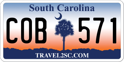 SC license plate COB571