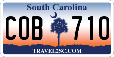 SC license plate COB710
