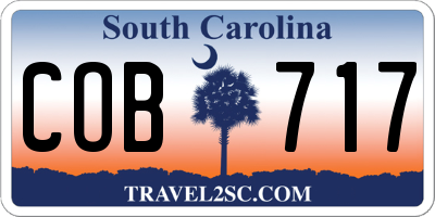 SC license plate COB717