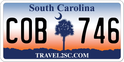 SC license plate COB746