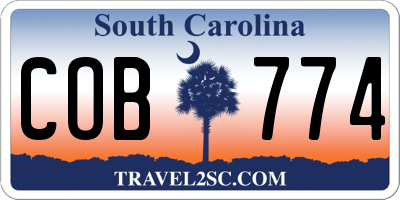SC license plate COB774