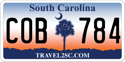 SC license plate COB784