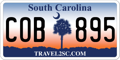 SC license plate COB895