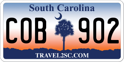 SC license plate COB902