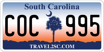 SC license plate COC995
