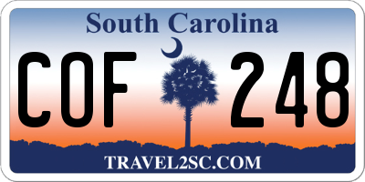 SC license plate COF248