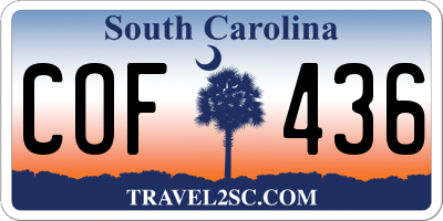 SC license plate COF436