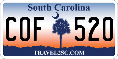 SC license plate COF520