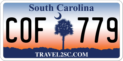 SC license plate COF779