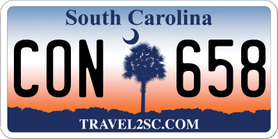 SC license plate CON658