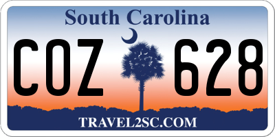 SC license plate COZ628