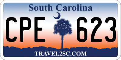 SC license plate CPE623