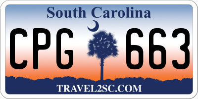 SC license plate CPG663