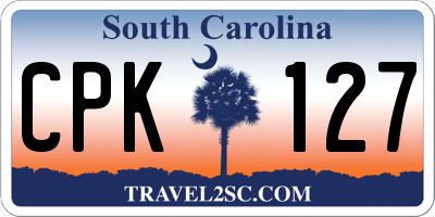 SC license plate CPK127