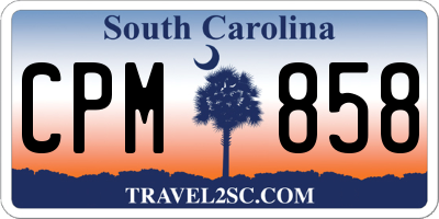 SC license plate CPM858