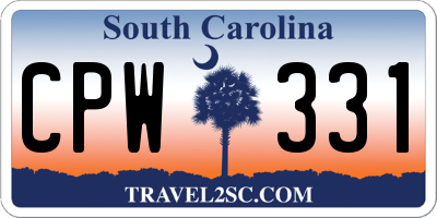 SC license plate CPW331