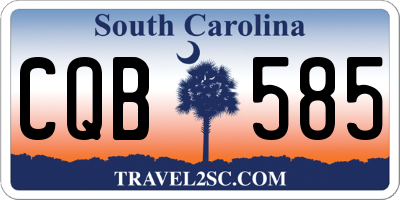 SC license plate CQB585