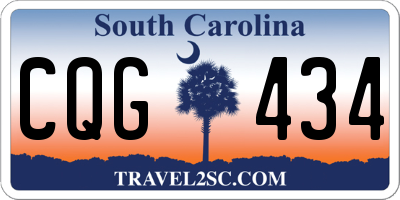 SC license plate CQG434