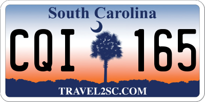 SC license plate CQI165