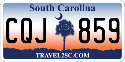 SC license plate CQJ859