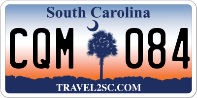 SC license plate CQM084