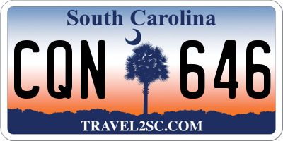 SC license plate CQN646