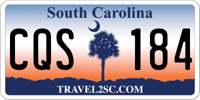 SC license plate CQS184