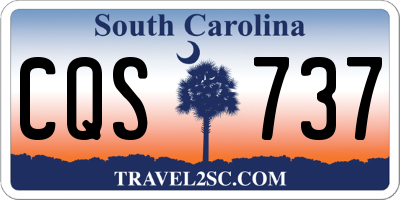 SC license plate CQS737