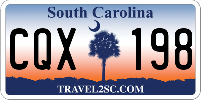 SC license plate CQX198