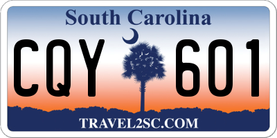 SC license plate CQY601