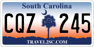 SC license plate CQZ245