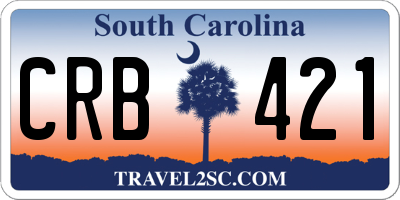 SC license plate CRB421