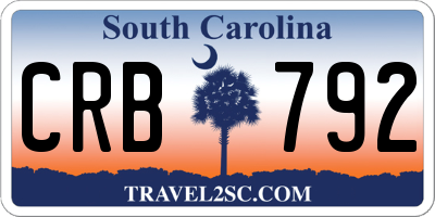 SC license plate CRB792