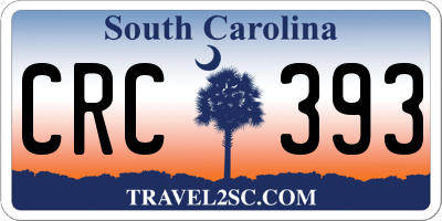 SC license plate CRC393