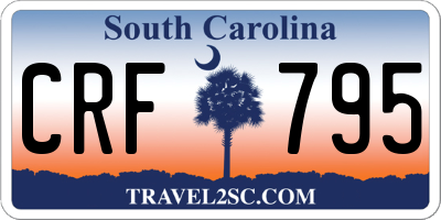 SC license plate CRF795
