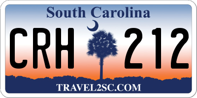 SC license plate CRH212