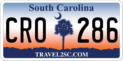 SC license plate CRO286