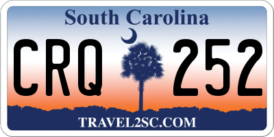 SC license plate CRQ252